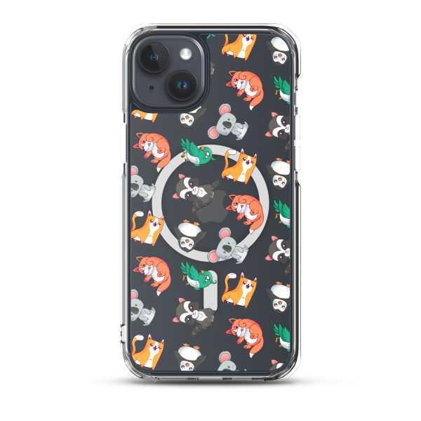 Cute Cartoon Animals iPhone MagSafe Clear Case