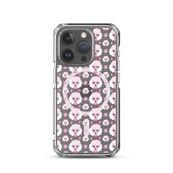 magsafe-clear-case-for-iphone-iphone-15-pro-front-6a1d74a170f6b.jpg Pink Poodle iPhone MagSafe Clear Case