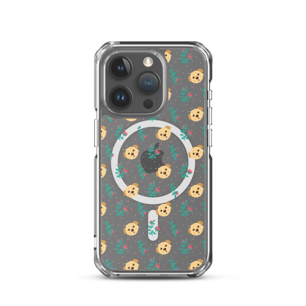 magsafe-clear-case-for-iphone-iphone-15-pro-front-6a1d76123c7da.jpg Dogs and Flowers iPhone MagSafe Clear Case