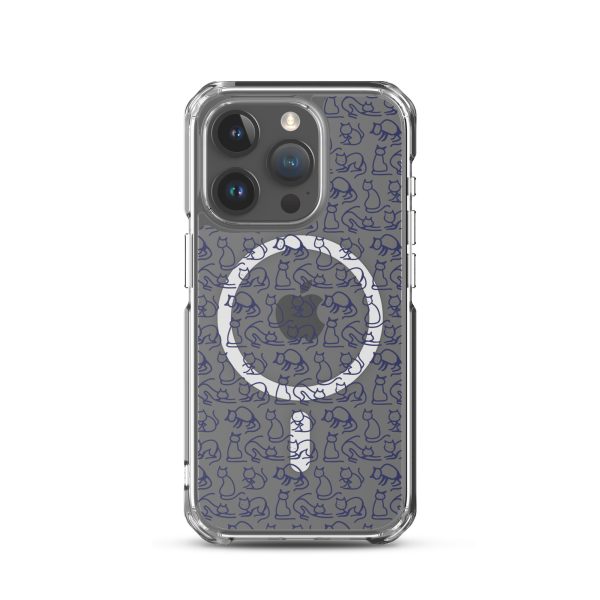 magsafe-clear-case-for-iphone-iphone-15-pro-front-6a38fc80baec8.jpg Simple Cat Outlines iPhone MagSafe Clear Case