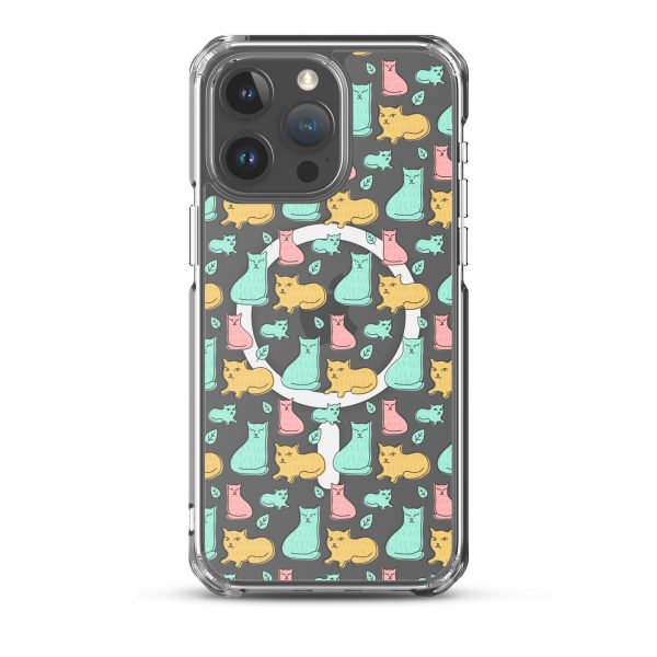 Cat Cute Colorful iPhone MagSafe Clear Case