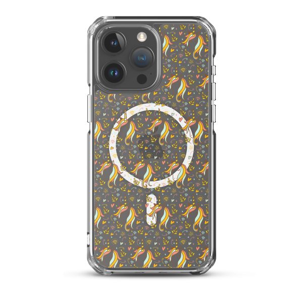 Unicorn Doodle iPhone MagSafe Clear Case