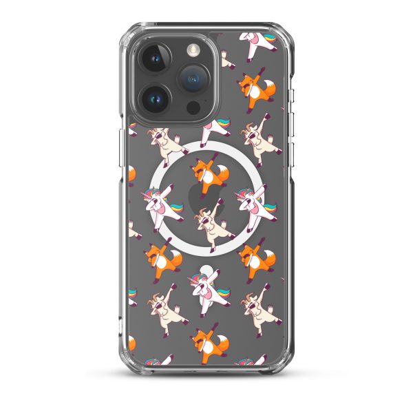 Dabbing Animals iPhone MagSafe Clear Case