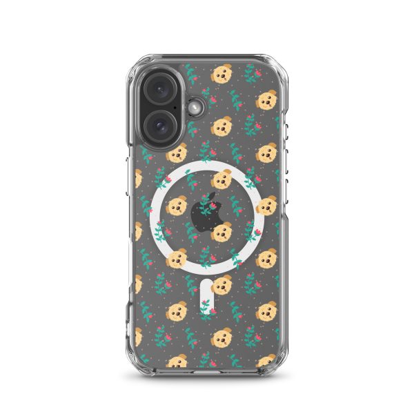 magsafe-clear-case-for-iphone-iphone-16-front-6a1d76123cbeb.jpg Dogs and Flowers iPhone MagSafe Clear Case