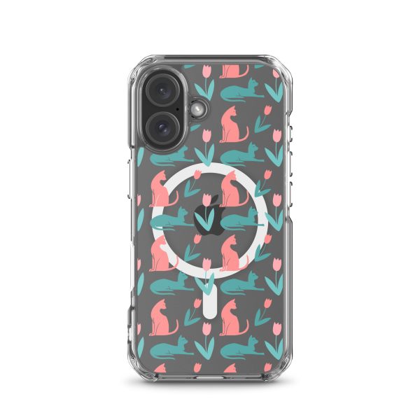 magsafe-clear-case-for-iphone-iphone-16-front-6a1d77630552e.jpg Cat Silhouettes iPhone MagSafe Clear Case