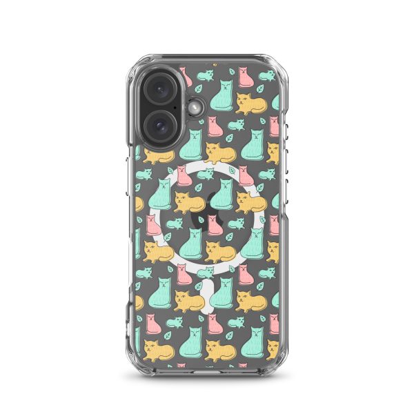 Cat Cute Colorful iPhone MagSafe Clear Case