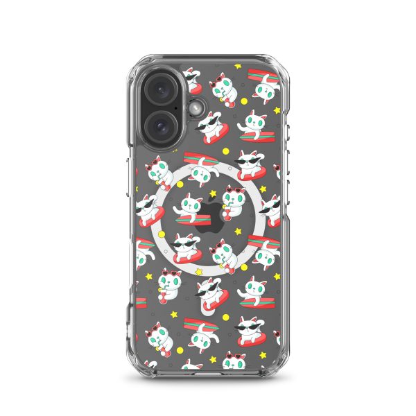 magsafe-clear-case-for-iphone-iphone-16-front-6a1d78bd5e4d3.jpg Cat Surfing iPhone MagSafe Clear Case