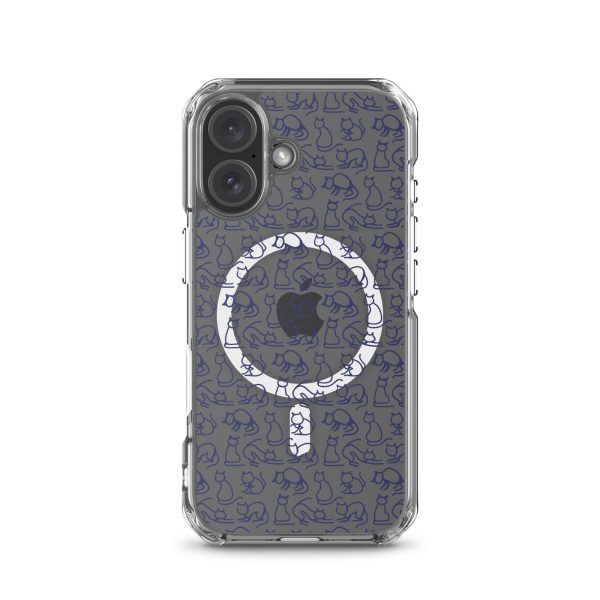 magsafe-clear-case-for-iphone-iphone-16-front-6a38fc80bb187.jpg Simple Cat Outlines iPhone MagSafe Clear Case