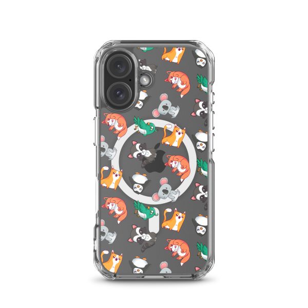 Cute Cartoon Animals iPhone MagSafe Clear Case