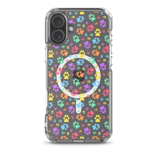 magsafe-clear-case-for-iphone-iphone-16-plus-front-6a1d74edc3650.jpg Puppy Paw Prints iPhone MagSafe Clear Case