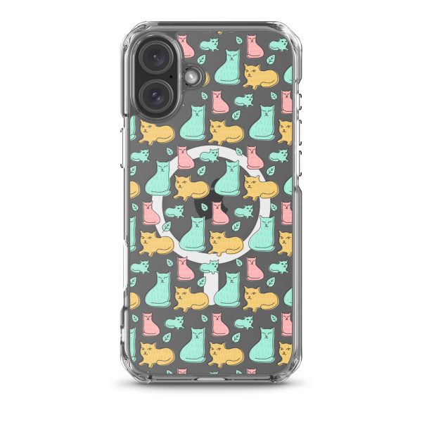 Cat Cute Colorful iPhone MagSafe Clear Case