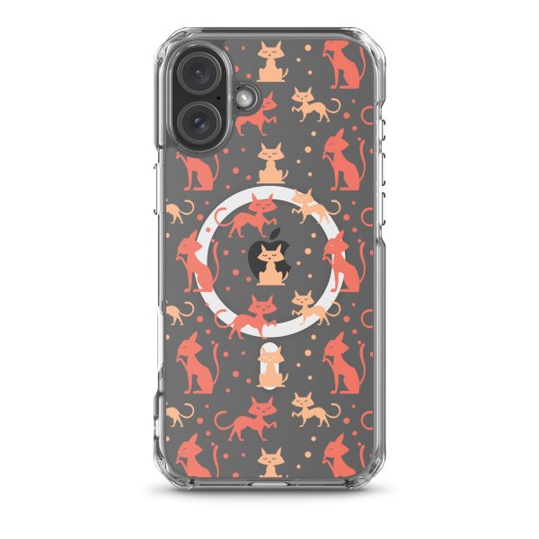 Cat Silhouettes iPhone MagSafe Clear Case