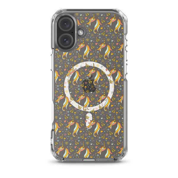 Unicorn Doodle iPhone MagSafe Clear Case