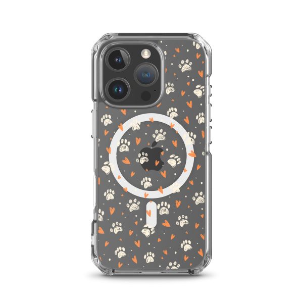magsafe-clear-case-for-iphone-iphone-16-pro-front-6a1d747678642.jpg Paws Prints Hearts iPhone MagSafe Clear Case
