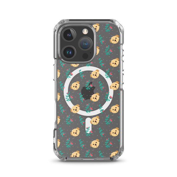 magsafe-clear-case-for-iphone-iphone-16-pro-front-6a1d76123cb58.jpg Dogs and Flowers iPhone MagSafe Clear Case