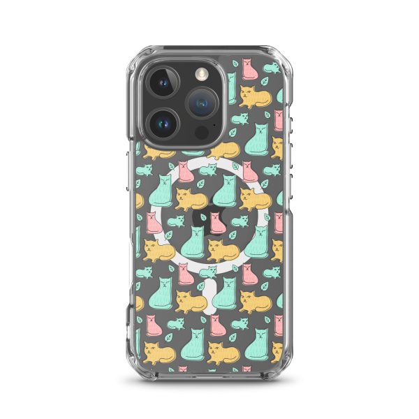 Cat Cute Colorful iPhone MagSafe Clear Case