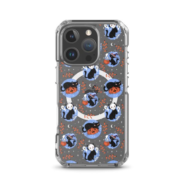 magsafe-clear-case-for-iphone-iphone-16-pro-front-6a1d78e15fa3f.jpg Halloween Cats iPhone MagSafe Clear Case