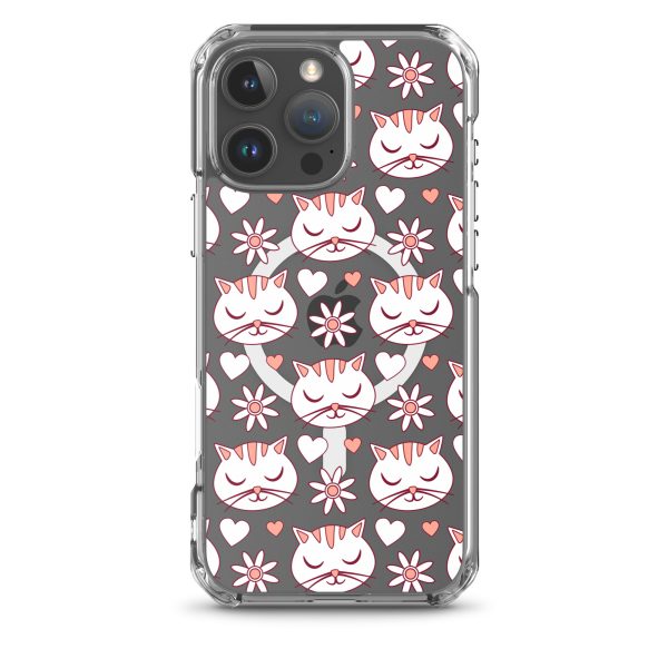 magsafe-clear-case-for-iphone-iphone-16-pro-max-front-6a1d77427f180.jpg Cat Flowers and Hearts iPhone MagSafe Clear Case