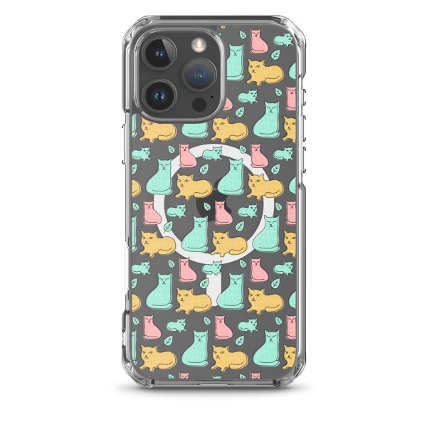 Cat Cute Colorful iPhone MagSafe Clear Case