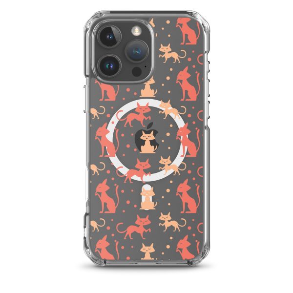 Cat Silhouettes iPhone MagSafe Clear Case