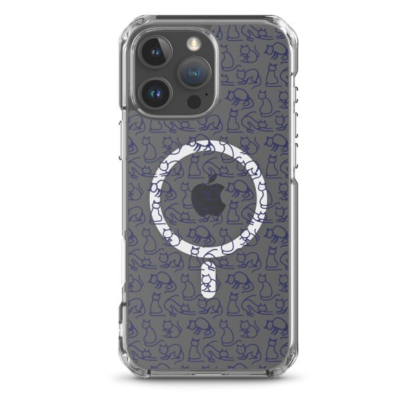 magsafe-clear-case-for-iphone-iphone-16-pro-max-front-6a38fc80bb076.jpg Simple Cat Outlines iPhone MagSafe Clear Case
