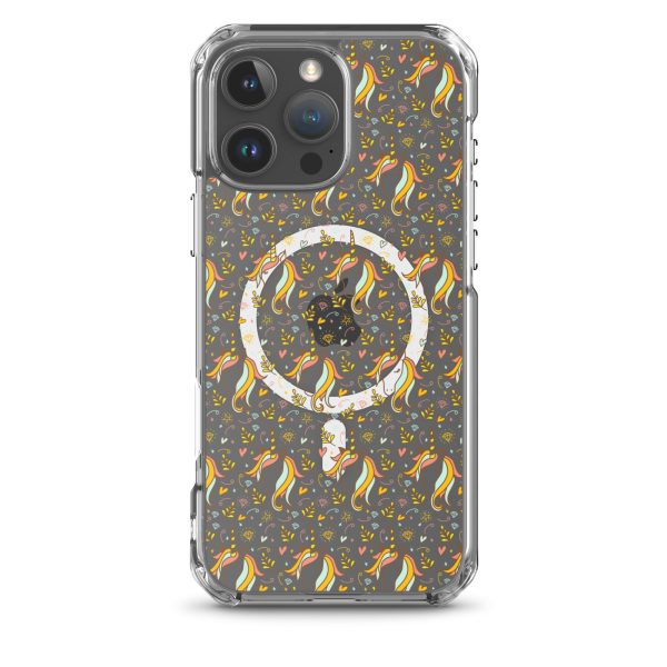 Unicorn Doodle iPhone MagSafe Clear Case