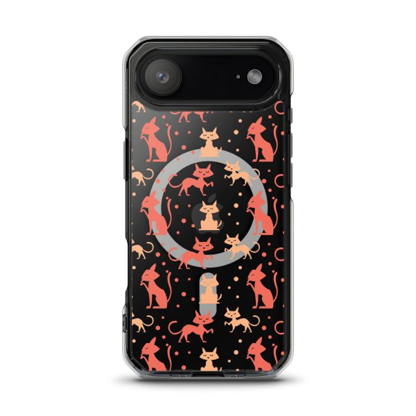 Cat Silhouettes iPhone MagSafe Clear Case