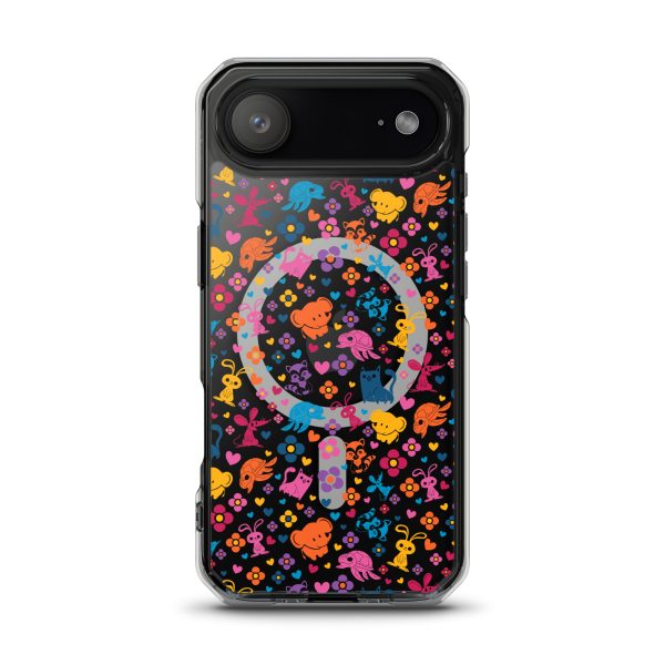 Colorful Animals and Heart iPhone MagSafe Clear Case