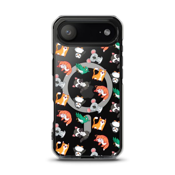 Cute Cartoon Animals iPhone MagSafe Clear Case