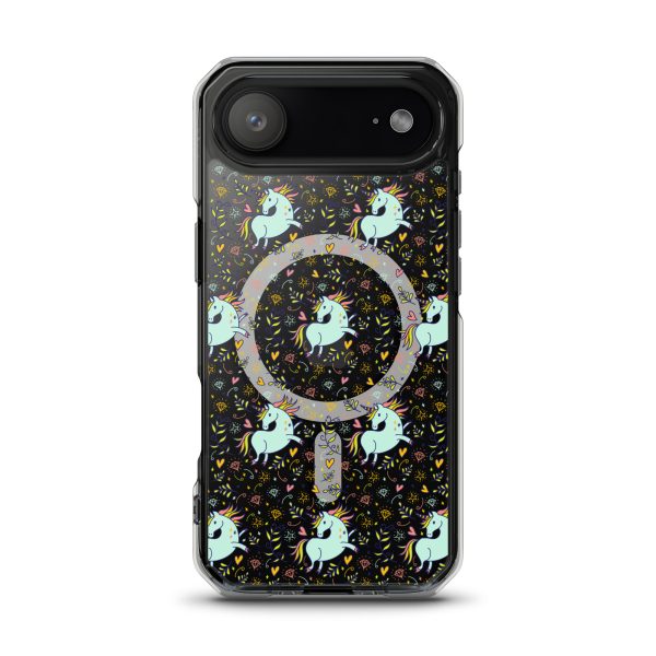 Hand-Drawn Unicorn iPhone MagSafe Clear Case