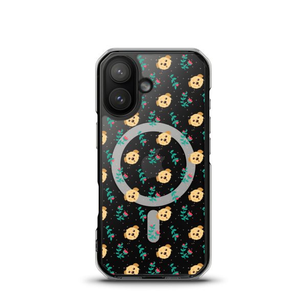 magsafe-clear-case-for-iphone-iphone-17-front-6a1d76123cd66.jpg Dogs and Flowers iPhone MagSafe Clear Case
