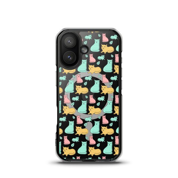 Cat Cute Colorful iPhone MagSafe Clear Case