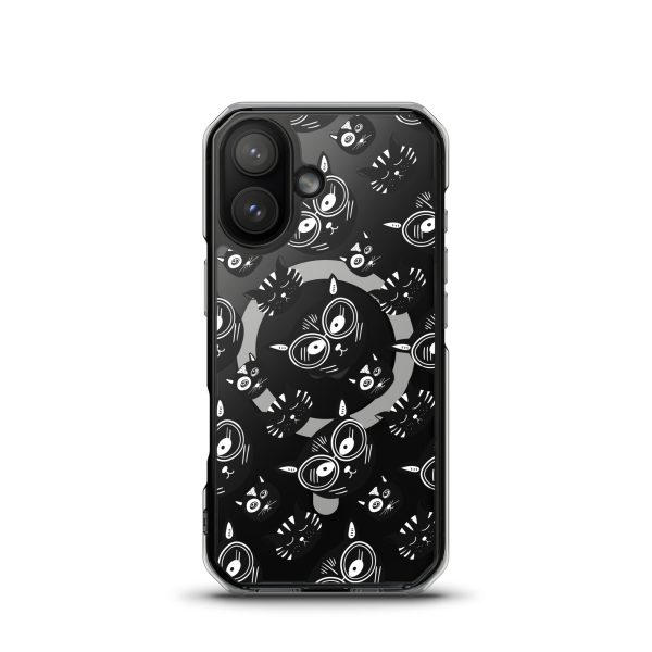 magsafe-clear-case-for-iphone-iphone-17-front-6a1d79f8e79b8.jpg Funky Cats iPhone MagSafe Clear Case