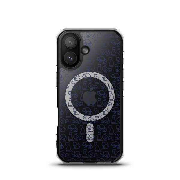 magsafe-clear-case-for-iphone-iphone-17-front-6a38fc80bb318.jpg Simple Cat Outlines iPhone MagSafe Clear Case