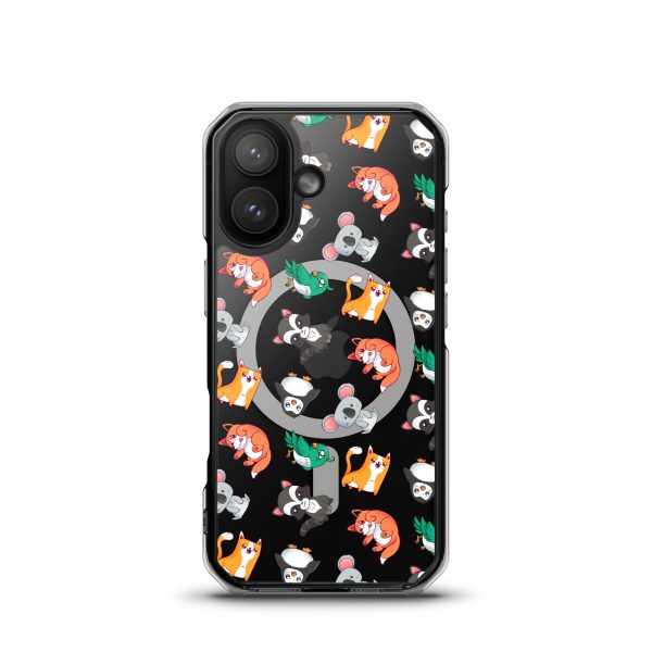 Cute Cartoon Animals iPhone MagSafe Clear Case
