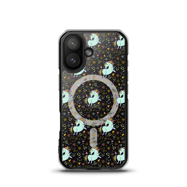 Hand-Drawn Unicorn iPhone MagSafe Clear Case