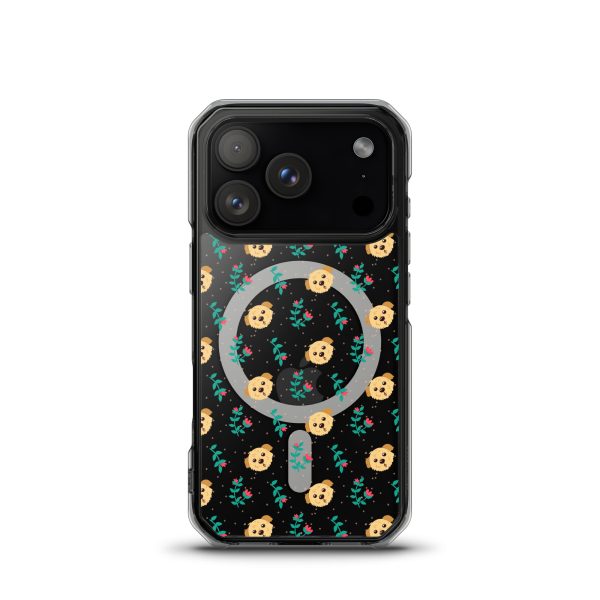 magsafe-clear-case-for-iphone-iphone-17-pro-front-6a1d76123cd18.jpg Dogs and Flowers iPhone MagSafe Clear Case