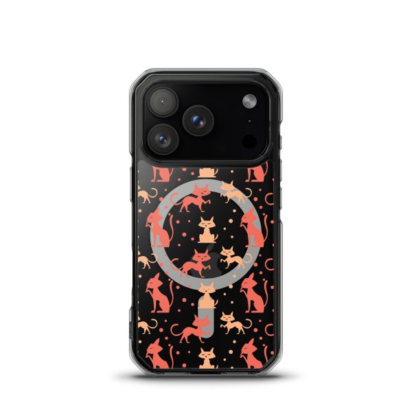 Cat Silhouettes iPhone MagSafe Clear Case