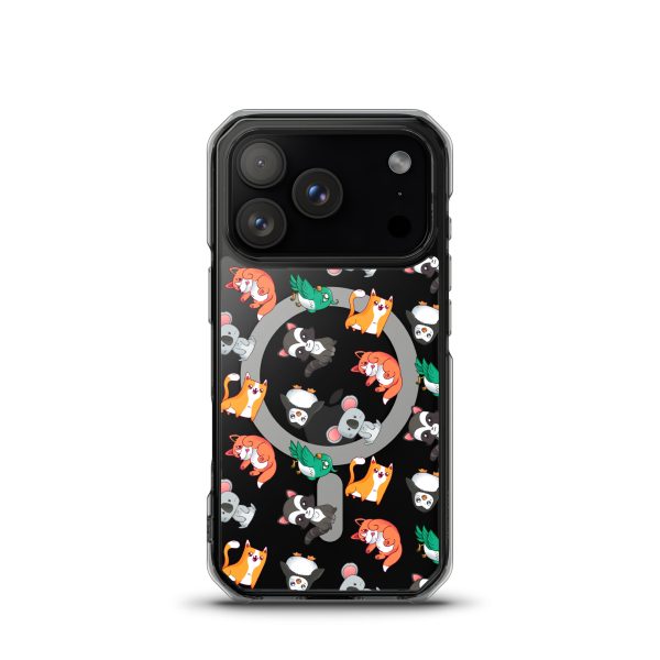 Cute Cartoon Animals iPhone MagSafe Clear Case