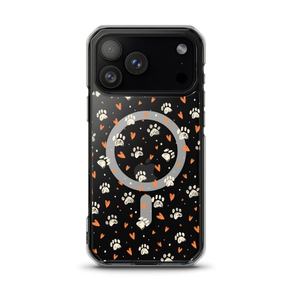 magsafe-clear-case-for-iphone-iphone-17-pro-max-front-6a1d7476787c6.jpg Paws Prints Hearts iPhone MagSafe Clear Case
