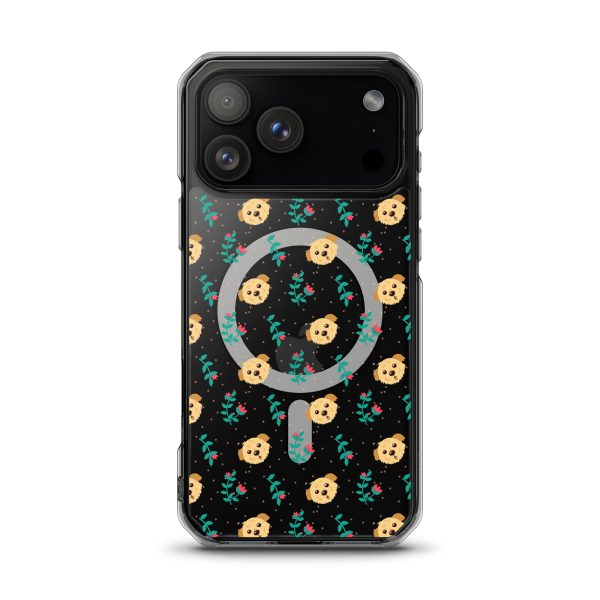 magsafe-clear-case-for-iphone-iphone-17-pro-max-front-6a1d76123ccca.jpg Dogs and Flowers iPhone MagSafe Clear Case