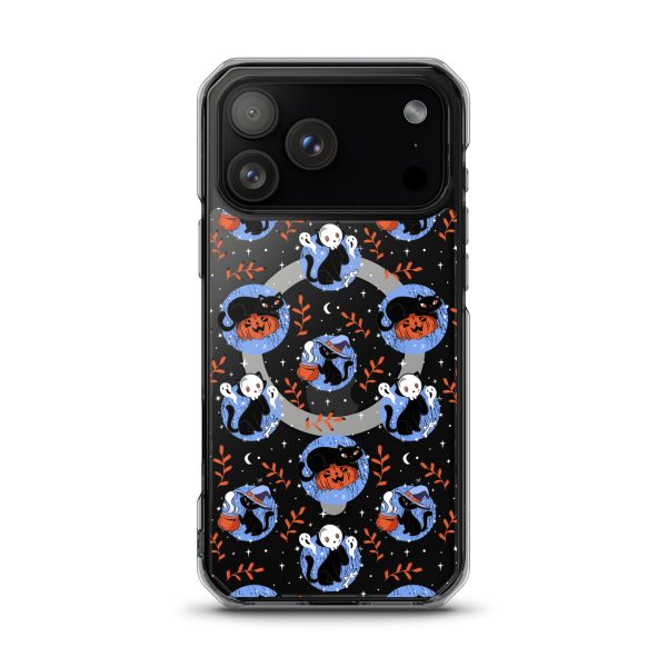 magsafe-clear-case-for-iphone-iphone-17-pro-max-front-6a1d78e15fcb4.jpg Halloween Cats iPhone MagSafe Clear Case