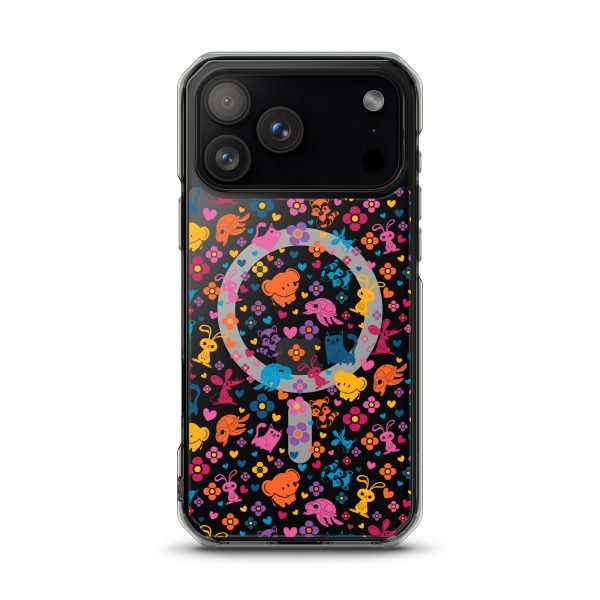Colorful Animals and Heart iPhone MagSafe Clear Case