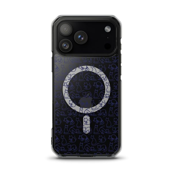 magsafe-clear-case-for-iphone-iphone-17-pro-max-front-6a38fc80bb272.jpg Simple Cat Outlines iPhone MagSafe Clear Case