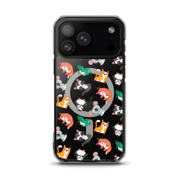 Cute Cartoon Animals iPhone MagSafe Clear Case