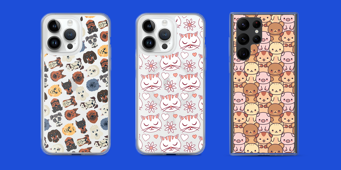 Abstract Colorful Cats iPhone Clear Case