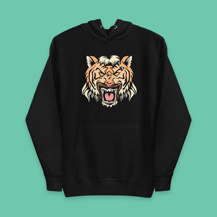 tiger-hoodie Abstract Tiger Hoodie