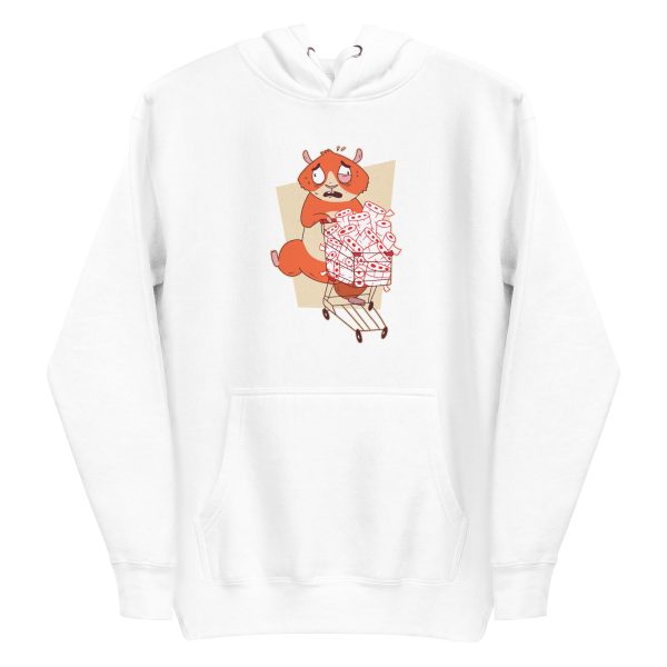 unisex-premium-pullover-hoodie-white-front-6a1d42353607e.jpg Hamster Panic Buying Hoodie
