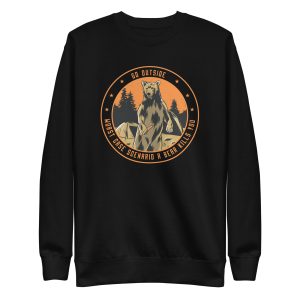 unisex-premium-sweatshirt-black-front-6a1cf8b0ada3e.jpg Go Outside Sweatshirt