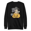 unisex-premium-sweatshirt-black-front-6a1d3cd8398f9.jpg Coffee Right Meow Sweatshirt